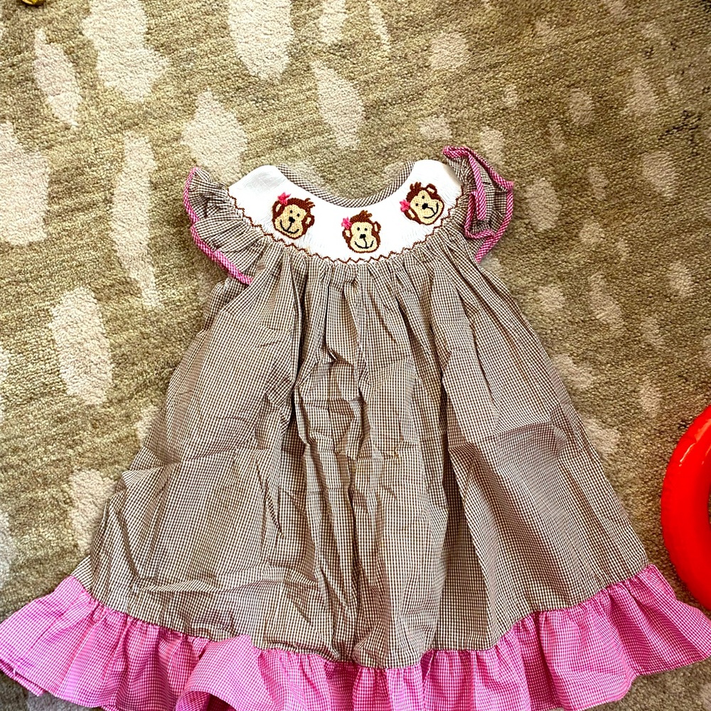 Smocked Monkey Dress